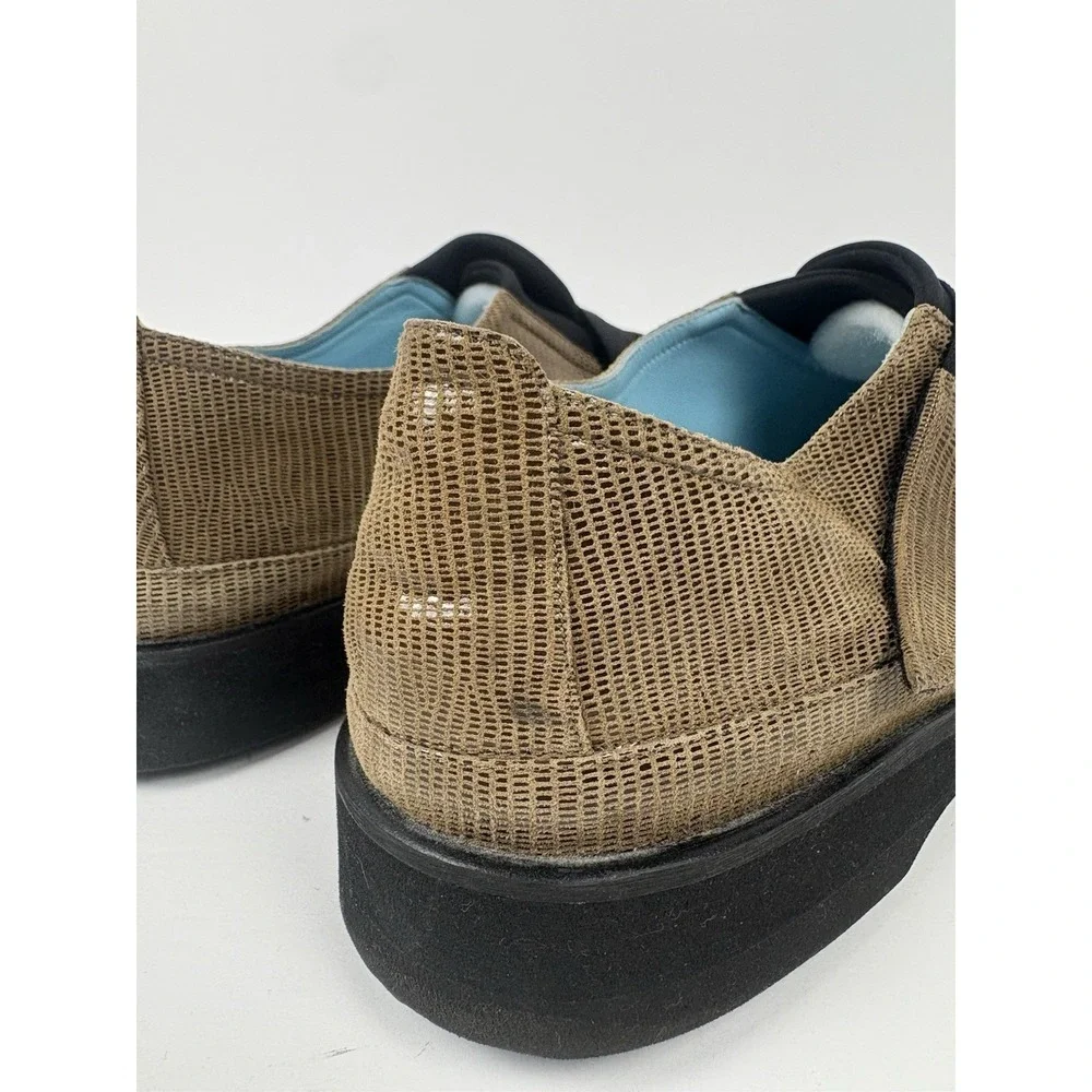 Thierry Rabotin Mens Metallic Tweed Slip-On Flats  US 10.5